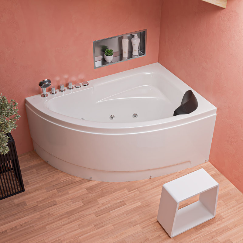 59'' x 39.4'' Acrylic Bathtub with Faucet, Left