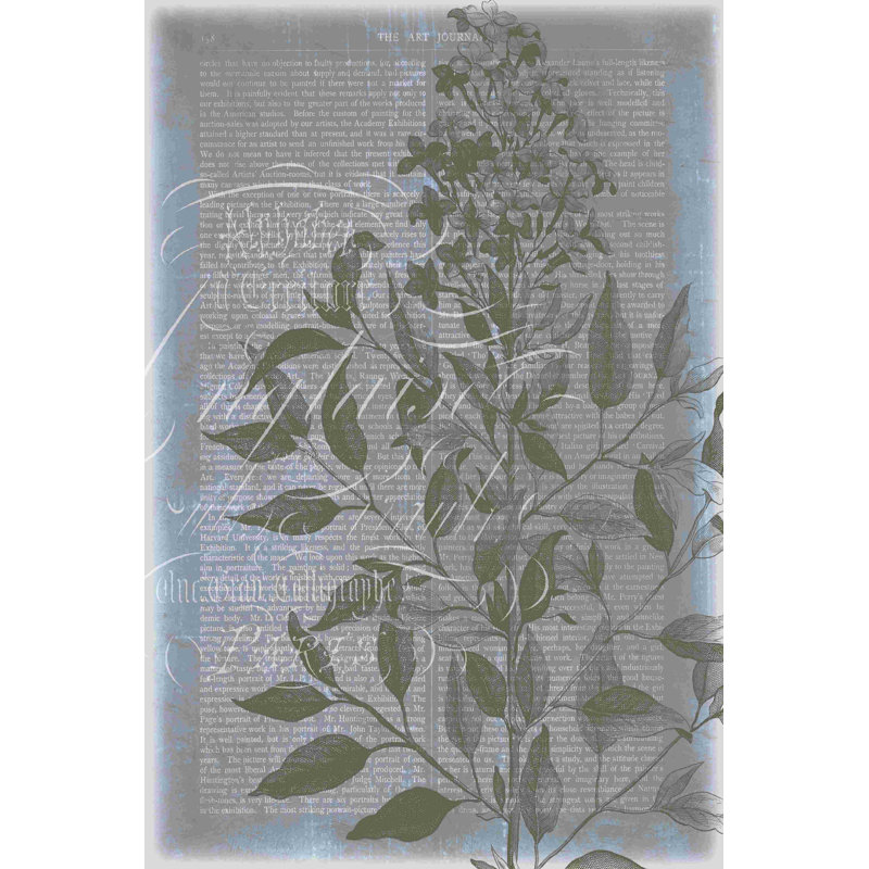 Fleur de bleu I, H 48 po x l 32 po