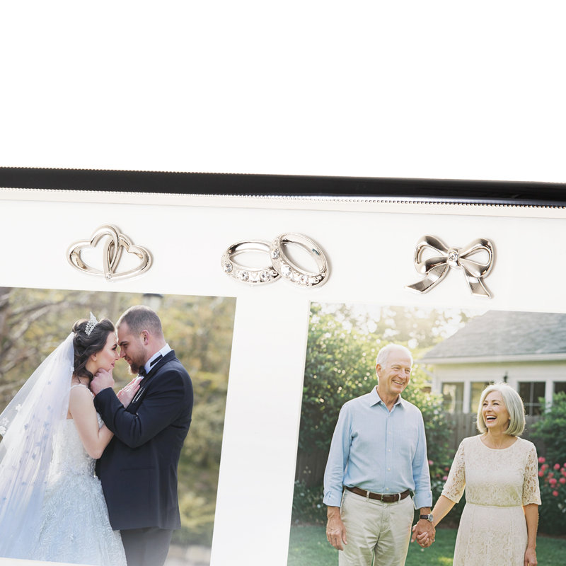 Black Metal Picture Frame with Mat