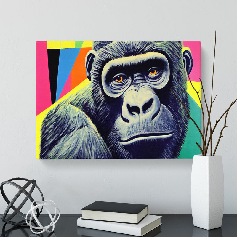 Awe Inspiring Gorilla - Wrapped Canvas, 50cm H x 76cm W x 3cm D