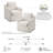 Polyester Swivel Slipcovered Accent Chair-1206349452