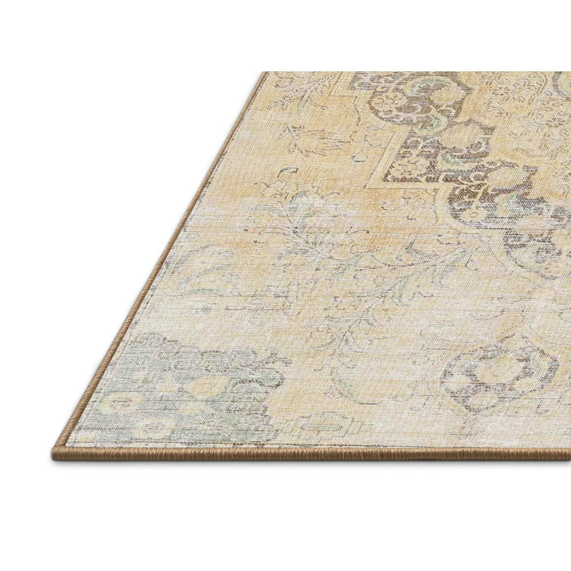 Tapis beige/noir traditionnel Gibsonia, Rectangle 5 pi x 7 pi