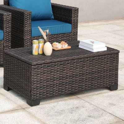 Table d'extérieur avec rangement et table de patio
