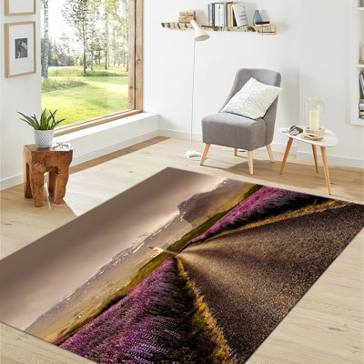 Tapis moderne moderne non tissé à motif géométrique élégant avec motif géométrique idéal pour le salon et la chambre à coucher