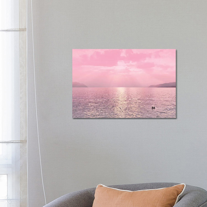 Kiss in the Lake at Sunset 1 Piece Wrapped Canvas Wall Art, 66.04 cm H x 45.72 cm W x 1.91 cm D
