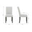 Ensemble de table de salle à manger en bois 5 pièces avec 4 chaises Wyncote, gris pierre-128635948