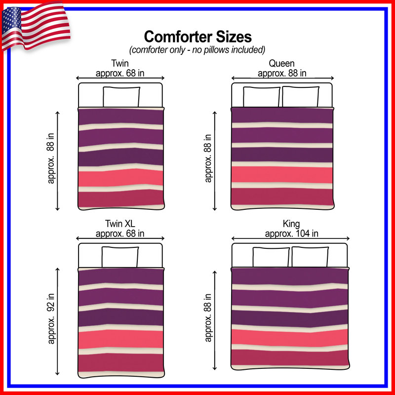 Purple Stripes Comforter, Twin