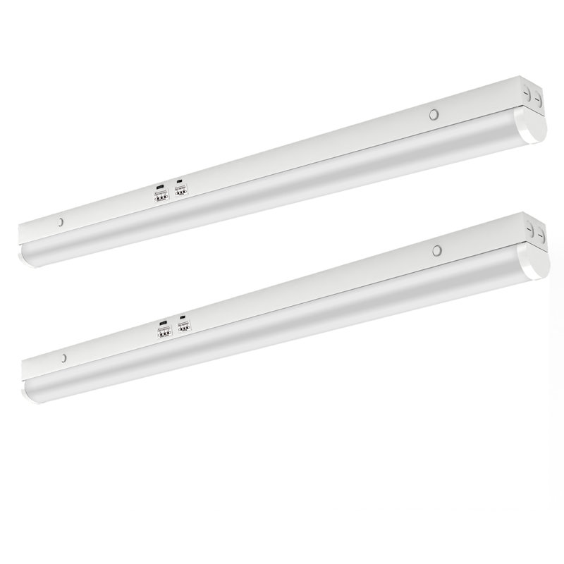 Lumière linéaire à DEL 2PACK 3CCT 35w / 40w / 45w 5400lm 0-10v à intensité variable pour le garage de la cuisine