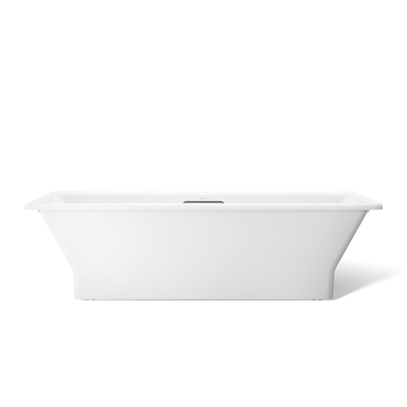 Reve® 67" x 32" Drop In Soaking Cast Iron Bathtub, White