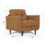 Fauteuil en cuir et cuir brun clair