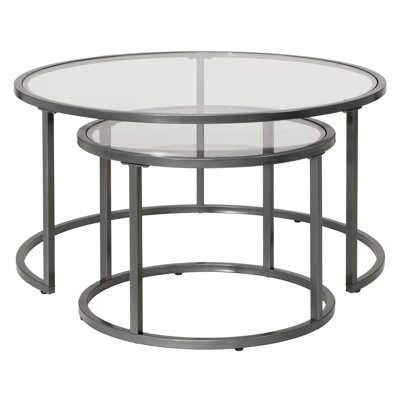 2 - Piece Glass Top Living Room Table Set