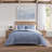 Tommy Hilfiger Classic Texture Cotton Blue Duvet Cover Set-113930750-113930751