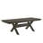 67-95 Inch Extendable Dining Table, Crossed Trestle Base, Rustic Brown