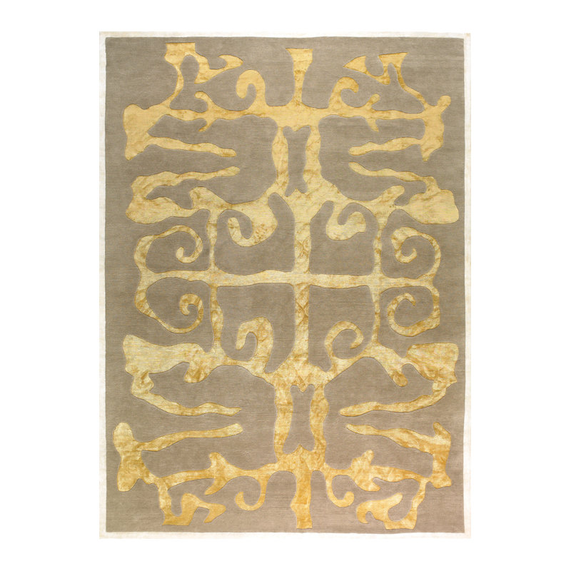 Contemporary Abstract Area Rug, Rectangle 6' x 9'