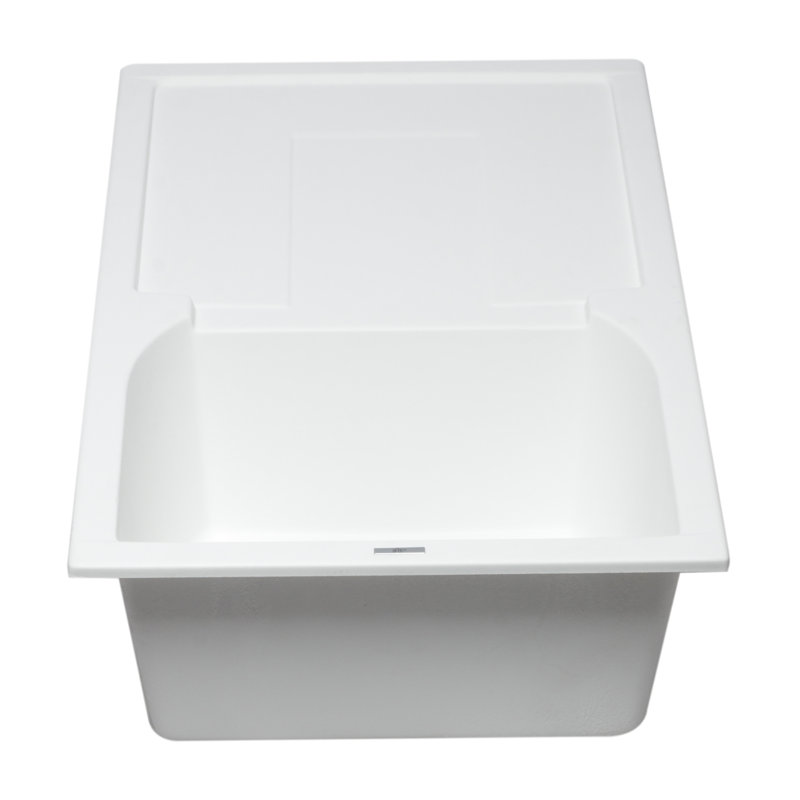 34'' L Single Bowl Granite Kitchen Sink, White