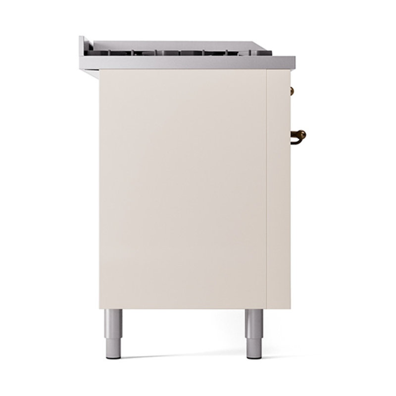 Cuisinière ILVE Nostalgie II Série 60 po à double combustible avec 7 brûleurs scellés, plaque de cuisson, table française (gaz naturel, porte pleine)