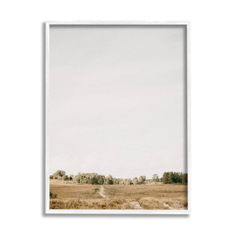 Az-339 - Ciel champêtre encadré, H 14 po x l 11 po x P 1,5 po, Giclée encadrée blanc bord de mer