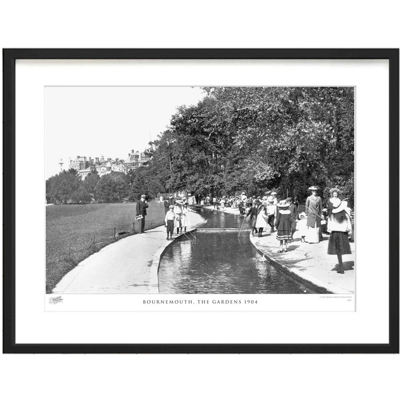 Bournemouth, The Gardens 1904 by Francis Frith - Single Picture Frame Print, 40cm H x 50cm W x 2.3cm D