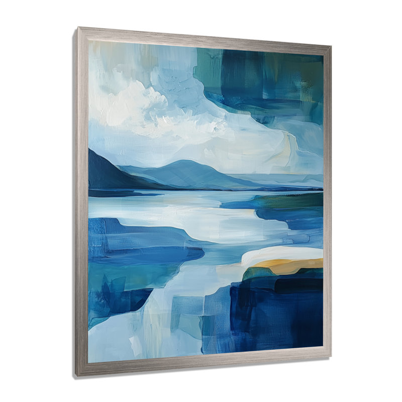 Nyri - Paysages, art mural, salon, H 32 po x l 24 po, Picture Framed, Argent argent