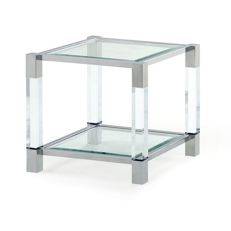 Canaan Glass Top End Table