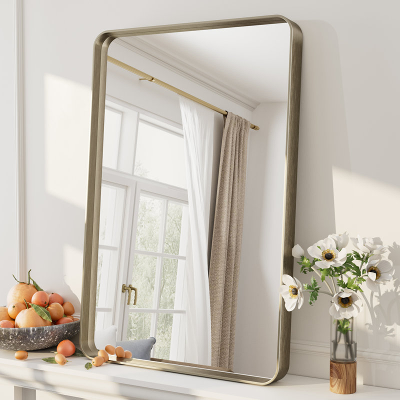 Miroir mural Aevar, 16 po x 24 po, Bronze brossé