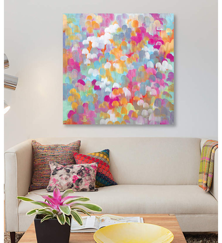 «Candy Collier», impression sur toile tendue, H 12 po x l 12 po x P 0,75 po, Pas de tapis, Toile tendue