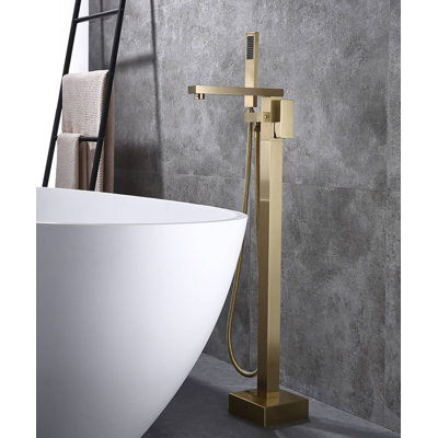Floor Tub Spout with Diverter