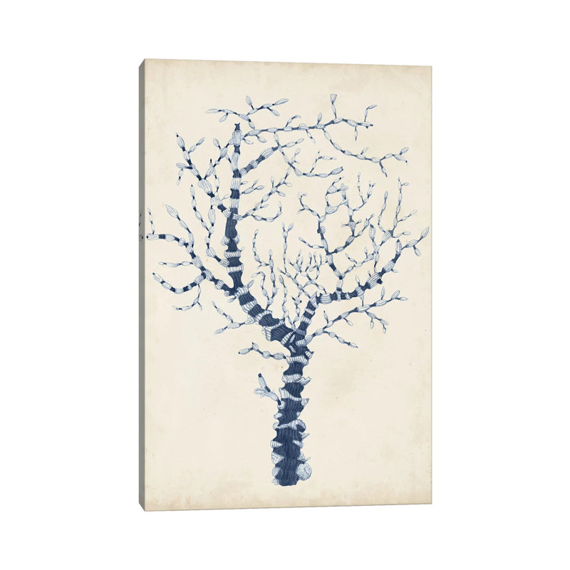 Indigo Coral II by Vision Studio - Wrapped Canvas Print, 66.04 cm H x 45.72 cm W x 3.175 cm D
