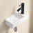 14.17 In. Wall-Mounted Small Rectangular Ceramic Bathroom Sink In Milk White