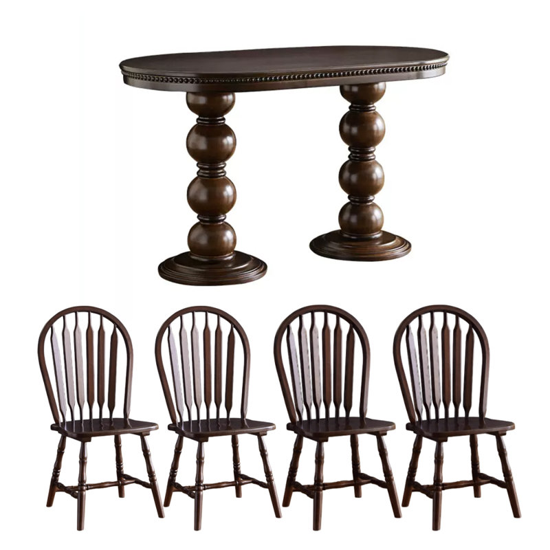 Ensemble de salle à manger ovale, H 30,31 po x l 31,49 po x L 59,05 po