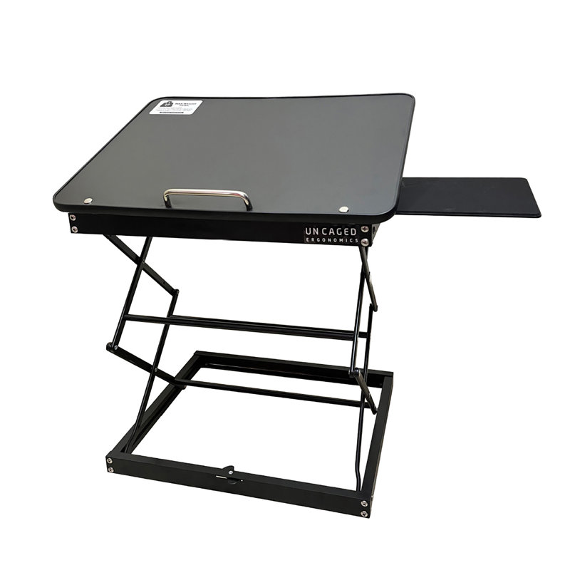 Uncaged Ergonomics CD4 Laptop Stand Desk Converter - Adjustable Sit-Stand Laptop Riser with Mouse Pad