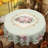 Spring Summer Tablecloth 152cm Round, Flowers Floral Table Cover for Party Picnic Dinner Decor