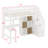 Space-Saving Multifunctional Wooden Loft Bed Frame With Desk, Stairs, Bookshelf And Storage Drawers-119926318