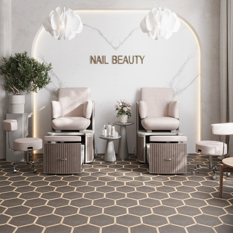Aureole 8.66 In. X 9.84 In. Matte Jet Black And Brown Porcelain Hexagon Wall And Floor Tile (8.07 Sq Ft/Case) - 18 Sheets