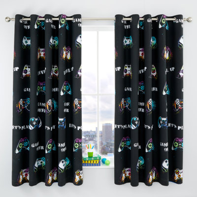 Game Over Room Darkening Curtain