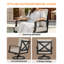 Ensemble de 2 fauteuils pivotants de patio, fauteuils pivotants en aluminium antirouille avec coussin épais, larges assises, fauteuils de jardin pour piscine, véranda, intérieur, bronze foncé