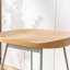 Bar Stools Set of 2 Rustic Counter Stools with Solid Wood Saddle Seat & Metal Legs, Backless Kitchen Island Stools for Breakfast Bar & Home Decor-883923827