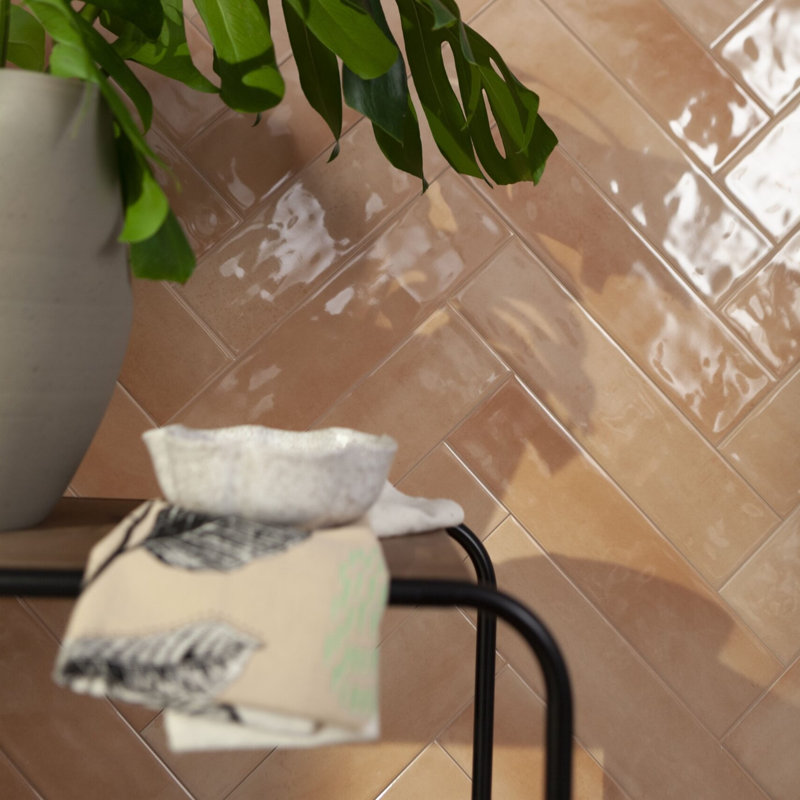 Villagio 4 in. x 16 in. Ceramic Undulated Wall Tile (14.60 Sq. Ft. / Case), Cotto