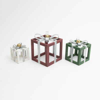 Boîte-cadeau escamotable en bois et métal