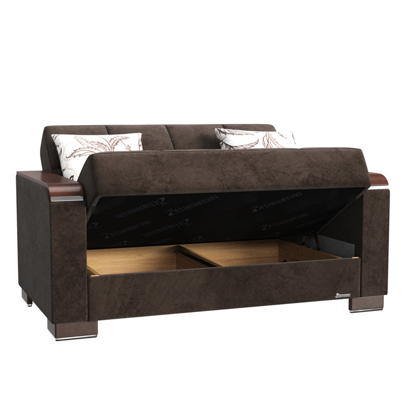 Collection X avec rangement, brun - Revêtement en microfibre pour un look chic et confortable
