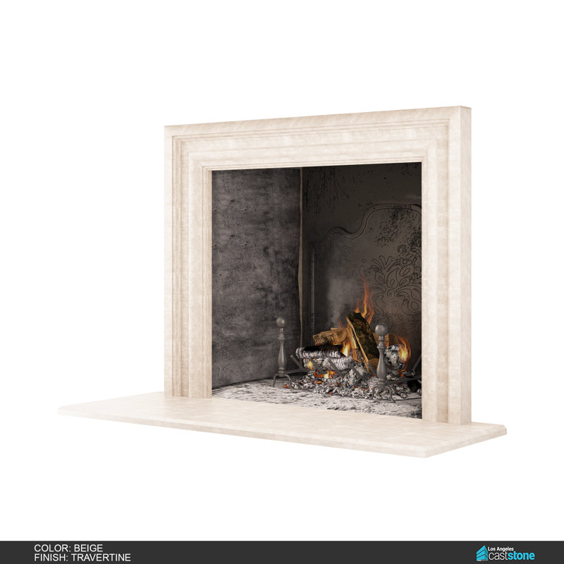 Monterey Fireplace Surround, Travertine Beige