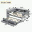 Full Size Daybed with Trundle, Storage Drawers and Side Shelves-379188847-379188846
