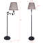 Lampe sur pied 1 lumière Tiniya avec finition bronze huilé et abat-jour crème