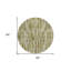 Tapis d'intérieur rond lavable abstrait brun et beige 8 pi