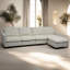 Tissu beige avec - Confortable, ergonomique pour appartement, salon, bureau, 4, conception, mousse à mémoire de forme