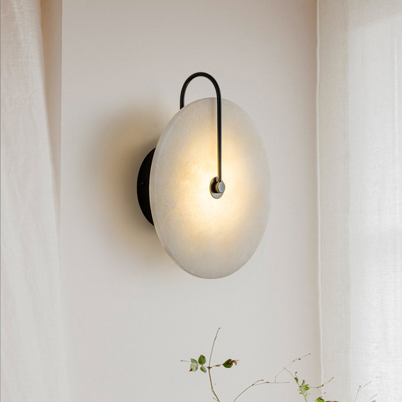 Biborka 1-Light LED Black Flush Mounted Sconce Wall Light