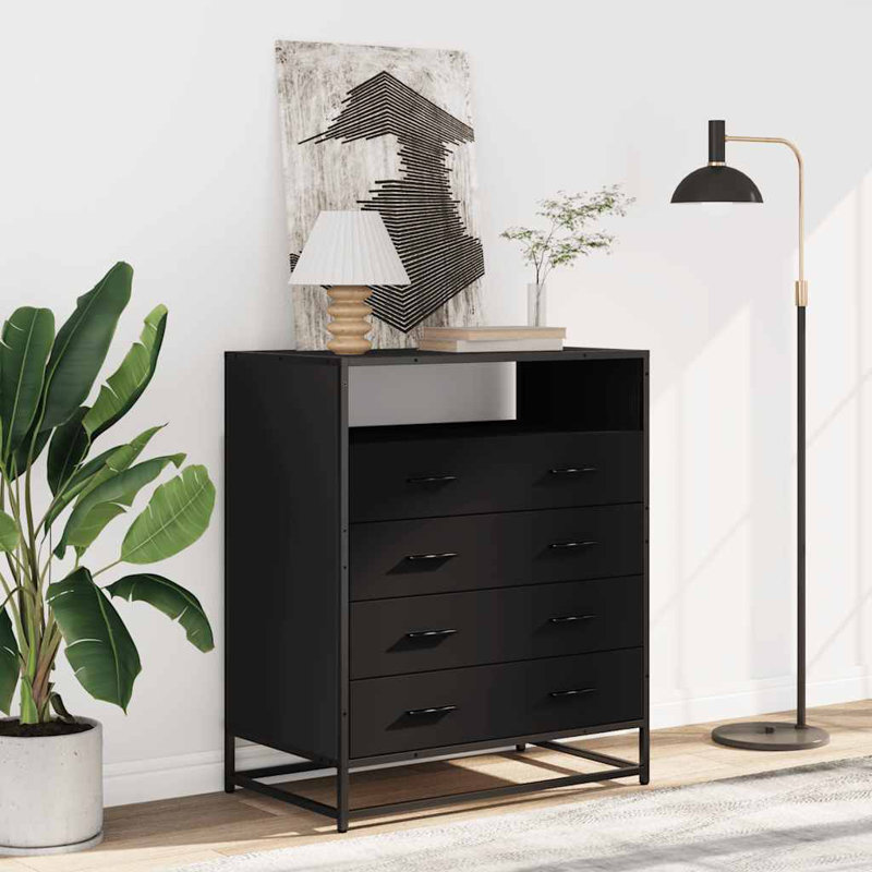Shuntay Metal Standard Accent Chest, Black