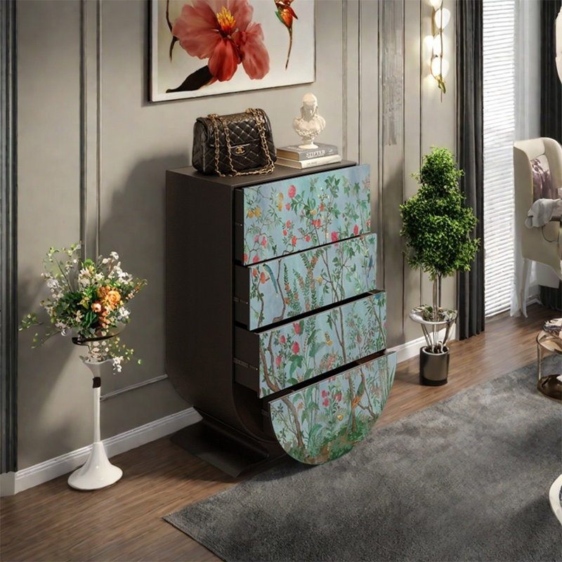 Storage Cabinet with Metal Handles