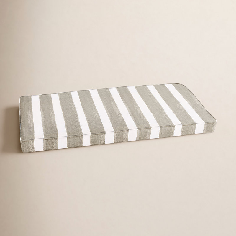 Gia Striped Indoor/Outdoor Bench Cushion, 48" W x 19" D