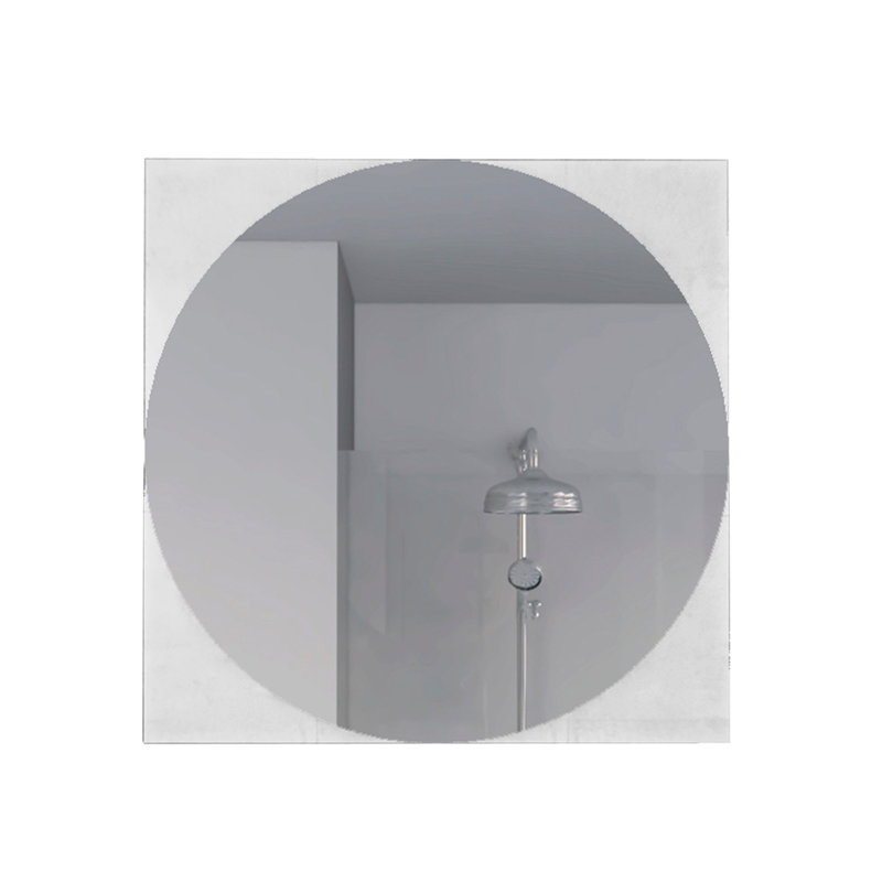 Miroir Mundip, avec bordures de sablage, forme carrée